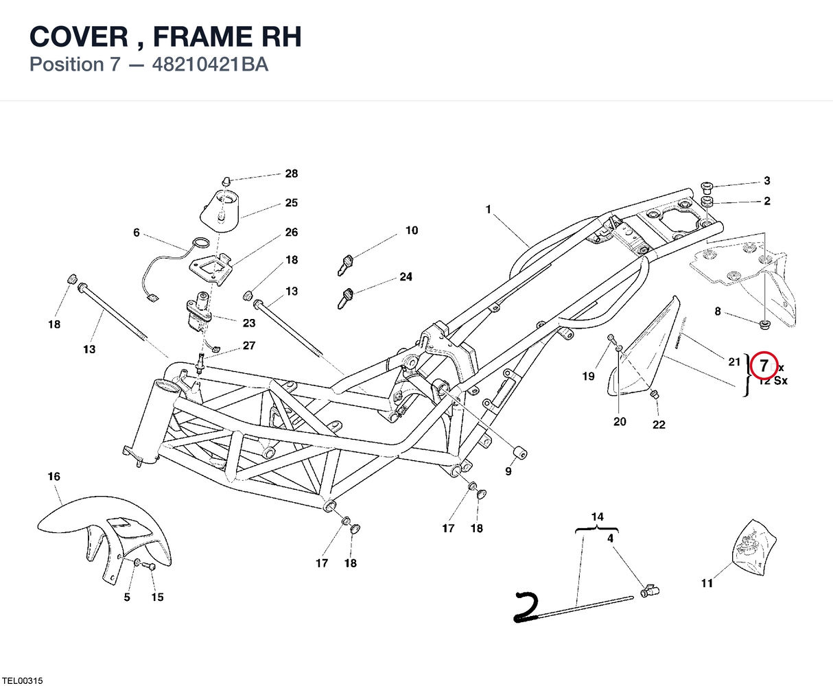 COVER , FRAME RH 48210421BA diagram position