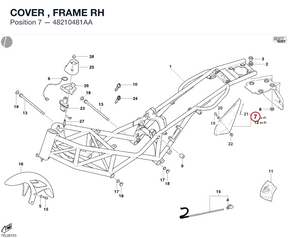 COVER , FRAME RH 48210481AA diagram position