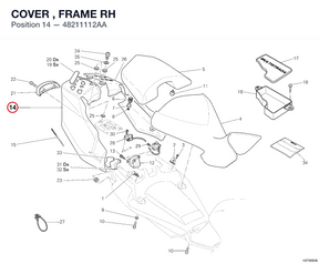 COVER , FRAME RH 48211112AA diagram position