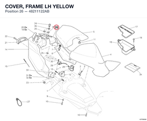 COVER, FRAME LH YELLOW 48211122AB diagram position