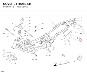 COVER , FRAME LH 48211341A diagram position