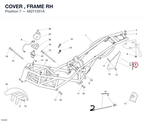 COVER , FRAME RH 48211351A diagram position