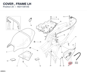 COVER , FRAME LH 48211381AS diagram position