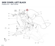 SIDE COVER, LEFT BLACK 48211401BT diagram position