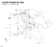 COVER FRAME RH RED 48211411AA diagram position
