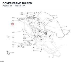 COVER FRAME RH RED 48211411AA diagram position