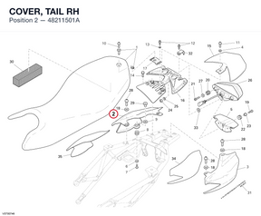 COVER, TAIL RH 48211501A diagram position