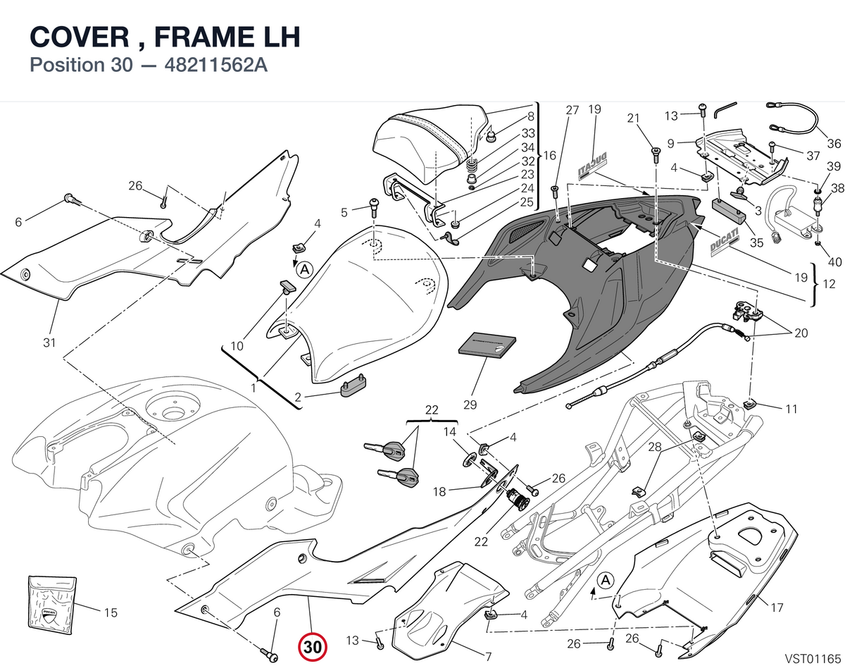 COVER , FRAME LH 48211562A diagram position
