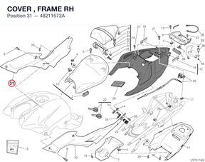 COVER , FRAME RH 48211572A diagram position
