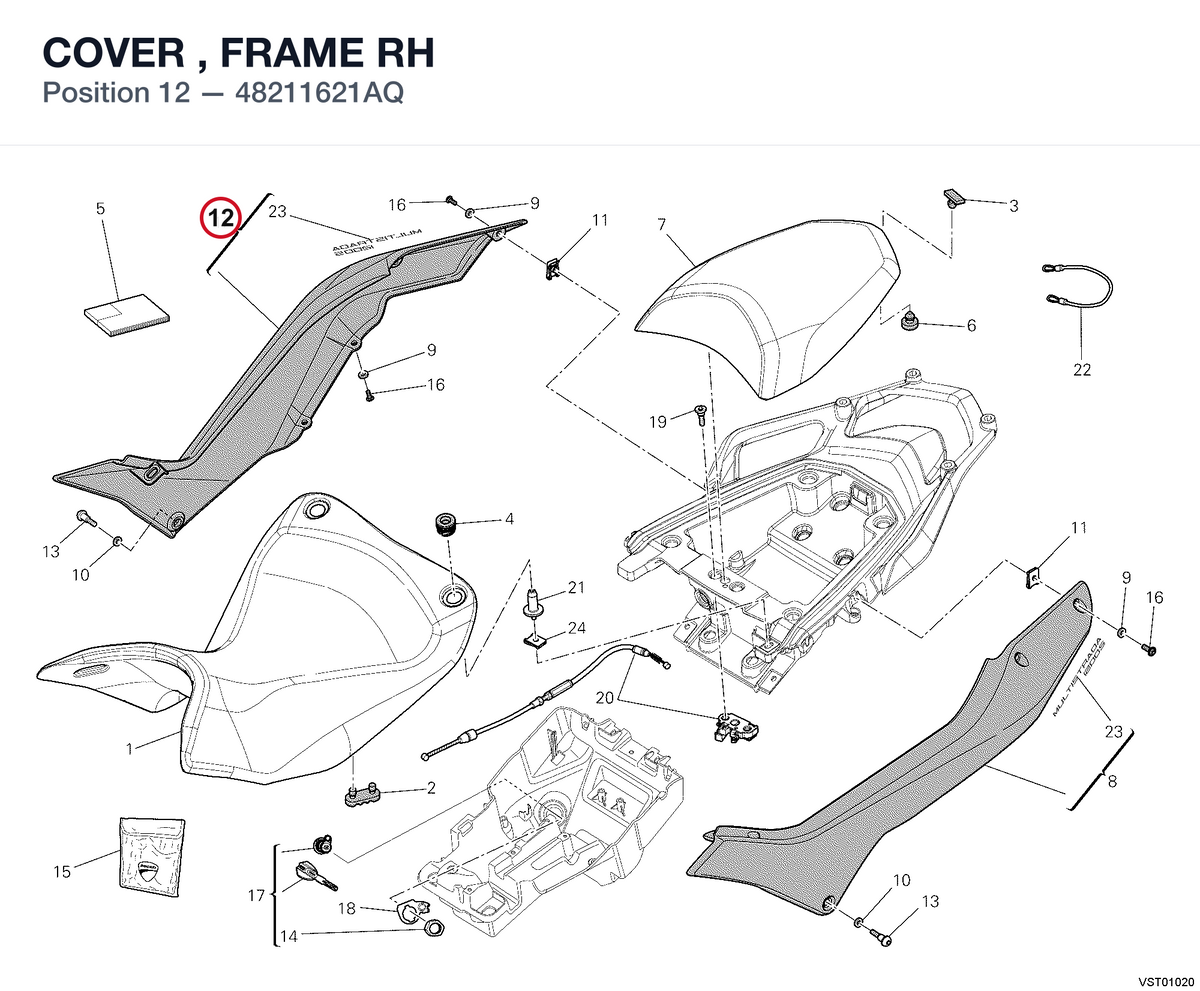 COVER , FRAME RH 48211621AQ diagram position