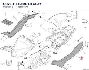 COVER , FRAME LH GRAY 48211631AF diagram position