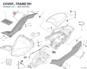 COVER , FRAME RH 48211641AA diagram position