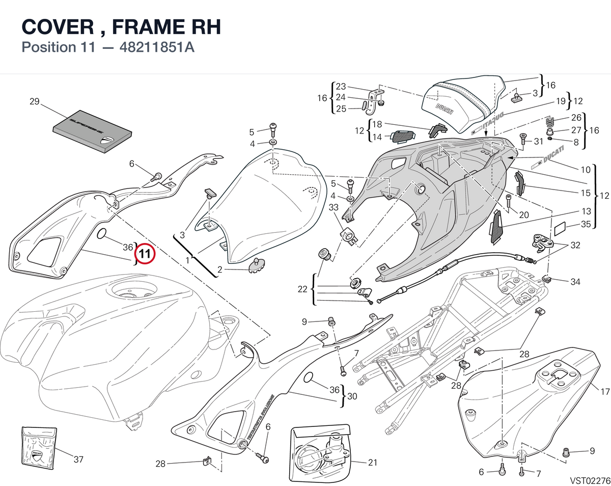 COVER , FRAME RH 48211851A diagram position