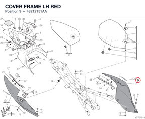 COVER FRAME LH RED 48212151AA diagram position