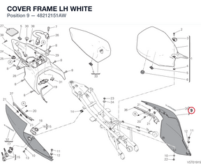 COVER FRAME LH WHITE 48212151AW diagram position