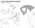 CAP LH HOT AIR PIPE CANISTER 48212211A diagram position