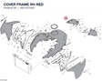 COVER FRAME RH RED 48212272AA diagram position