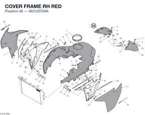 COVER FRAME RH RED 48212272AA diagram position