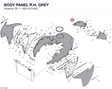 BODY PANEL R.H. GREY 48212272AD diagram position