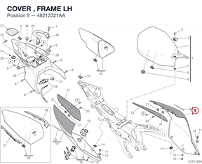 COVER , FRAME LH 48212321AA diagram position