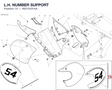 L.H. NUMBER SUPPORT 48212431AA diagram position