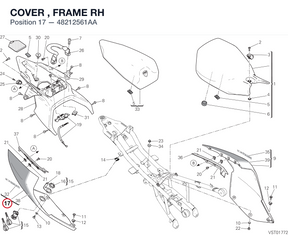 COVER , FRAME RH 48212561AA diagram position