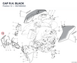 CAP R.H.  BLACK 48216803AA diagram position