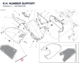 R.H. NUMBER SUPPORT 48216821AB diagram position