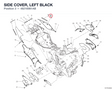 SIDE COVER, LEFT BLACK 48216981AB diagram position