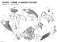 COVER , FRAME LH WATER COOLER 48217181A diagram position