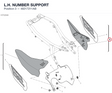 L.H. NUMBER SUPPORT 48217211AB diagram position