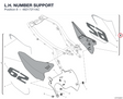 L.H. NUMBER SUPPORT 48217211AC diagram position