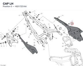 CAP LH 48217221AA diagram position