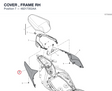 COVER , FRAME RH 48217352AA diagram position