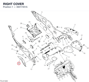 RIGHT COVER 48217401A diagram position