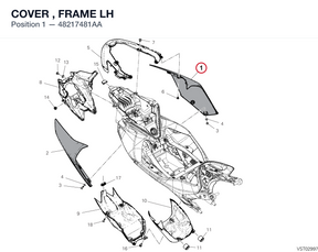 COVER , FRAME LH 48217481AA diagram position