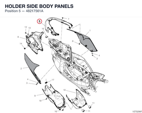 HOLDER SIDE BODY PANELS 48217561A diagram position