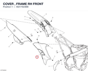 COVER , FRAME RH FRONT 48217623BB diagram position