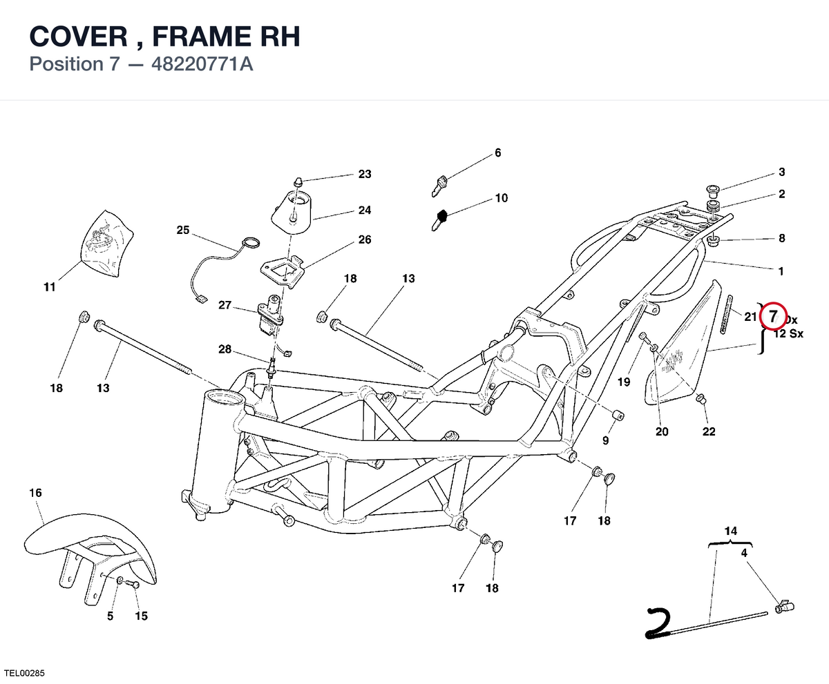 COVER , FRAME RH 48220771A diagram position