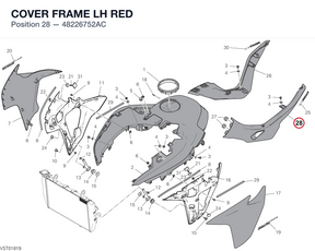 COVER FRAME LH RED 48226752AC diagram position