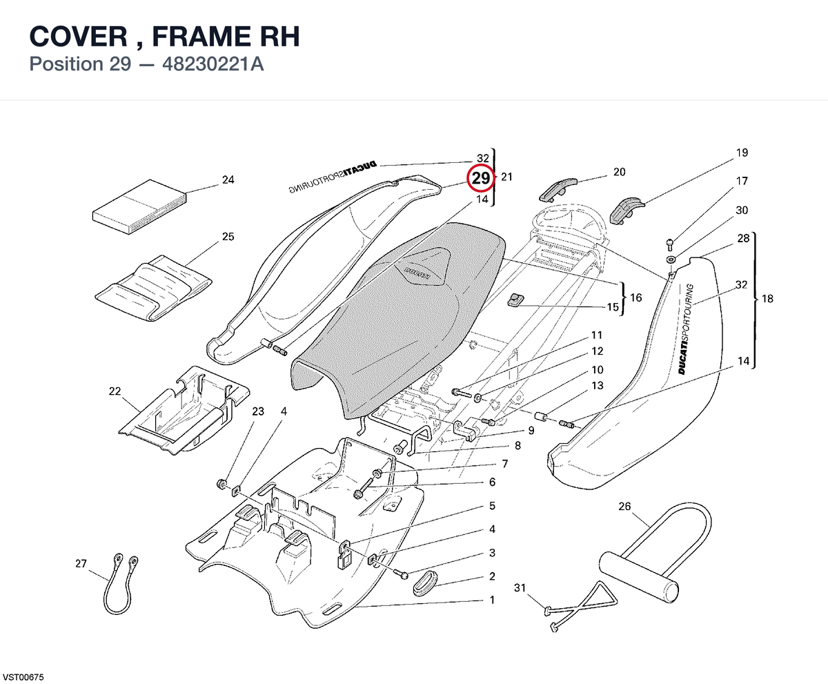 COVER , FRAME RH 48230221A diagram position