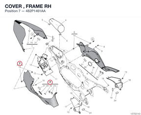 COVER , FRAME RH 482P1461AA diagram position