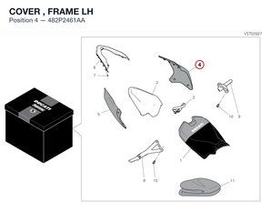 COVER , FRAME LH 482P2461AA diagram position
