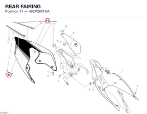 REAR FAIRING 482P2801AA diagram position