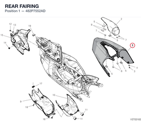 REAR FAIRING 482P7552AD diagram position