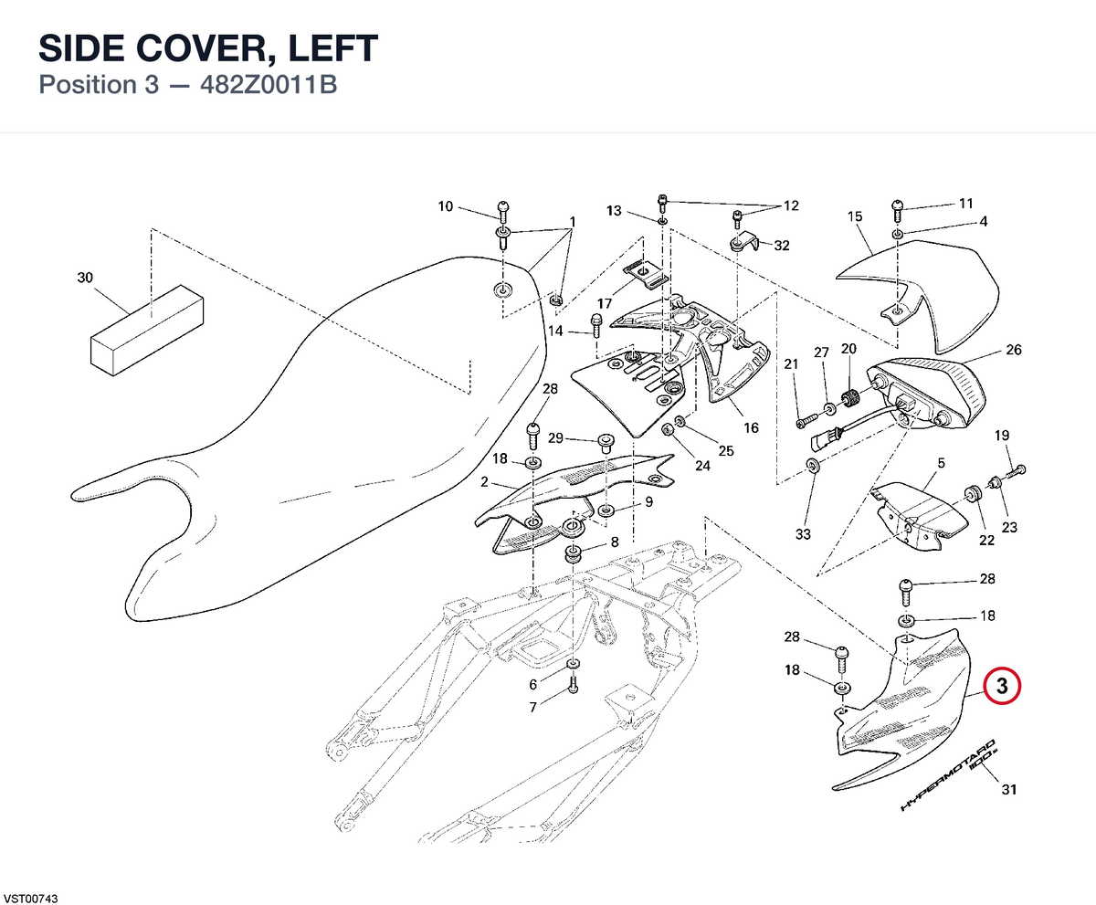 SIDE COVER, LEFT