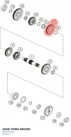 Diagram preview: GEAR THIRD DRIVEN (96333013000)