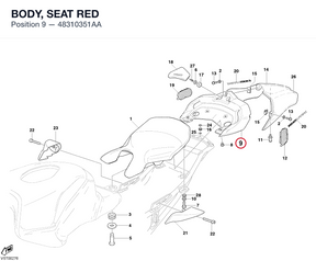 BODY, SEAT RED 48310351AA diagram position