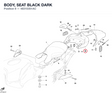 BODY, SEAT BLACK DARK 48310351AC diagram position