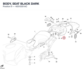 BODY, SEAT BLACK DARK 48310351AC diagram position